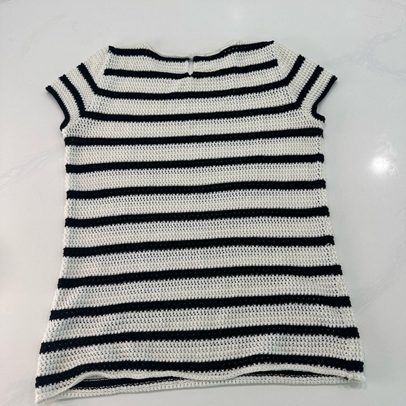 Talbots Black and White Striped Sweater - Picture 2 of 6